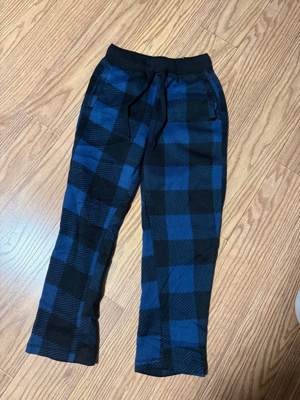 George Blue and Black Plaid Fleece pjs
